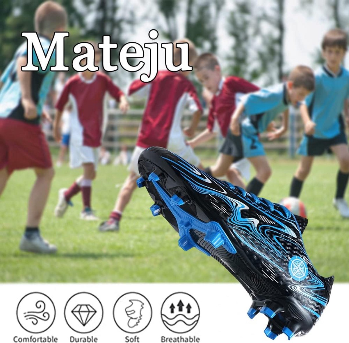 Voetbalschoenen Kinderen Jongens & Volwassenen - Spikes voor Buiten en Binnen Training