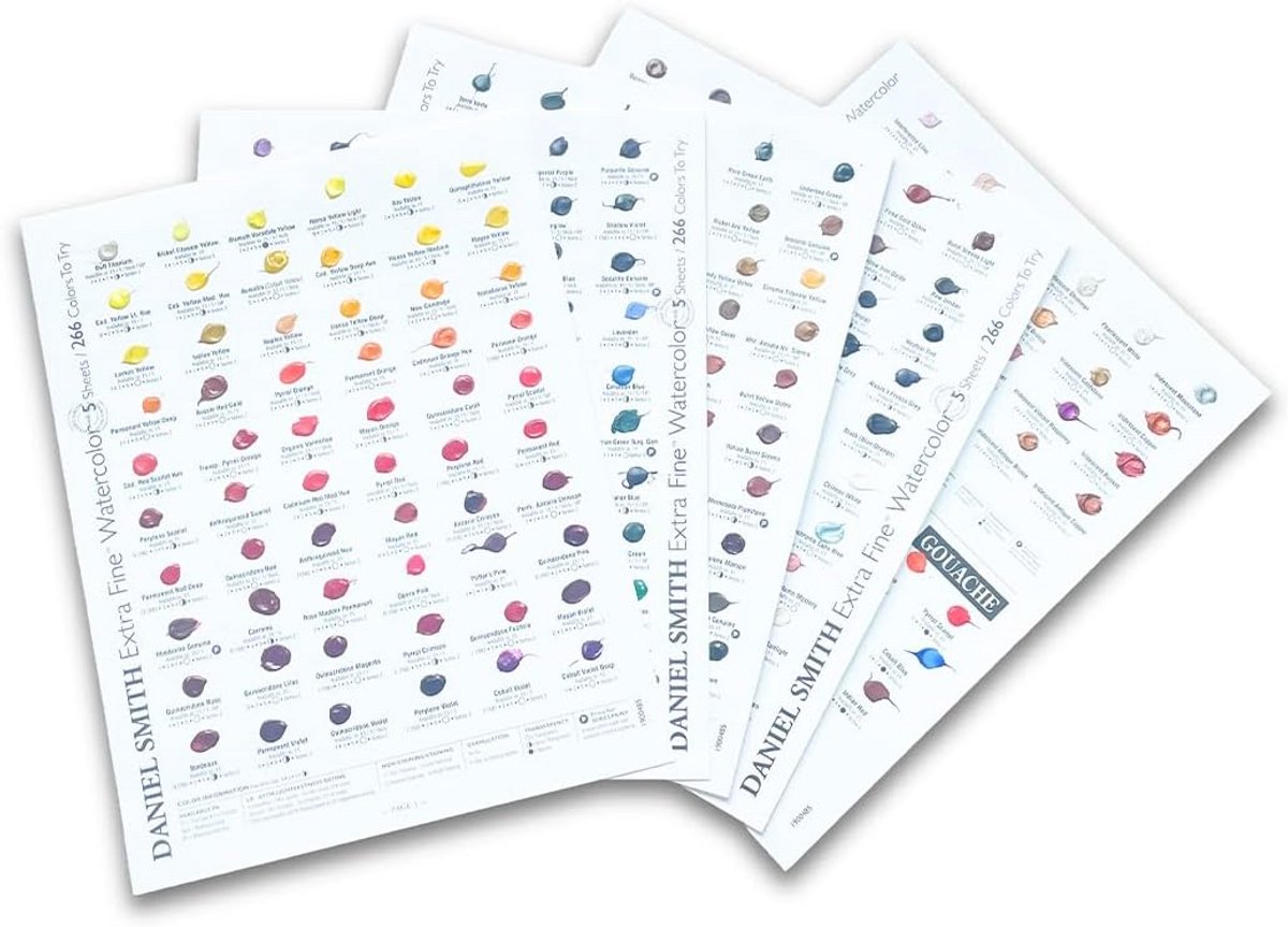 Dot Card Set: 288 Extra Fijne Aquarel & Gouache Kleurstalen voor Kunstenaars