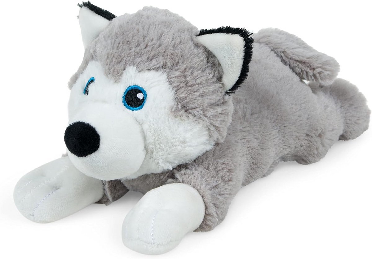 Pluche Hondenspeelgoed Husky met Pieper Gemaakt van Gerecyclede Flessen