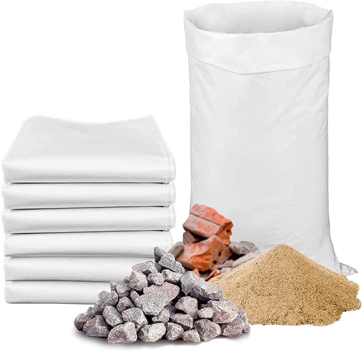 25x Stevige Vuilniszakken voor Groenafval, Bouw- & Tuinafval - Extra Groot (80x50 cm) - Max. 30 kg Draagkracht