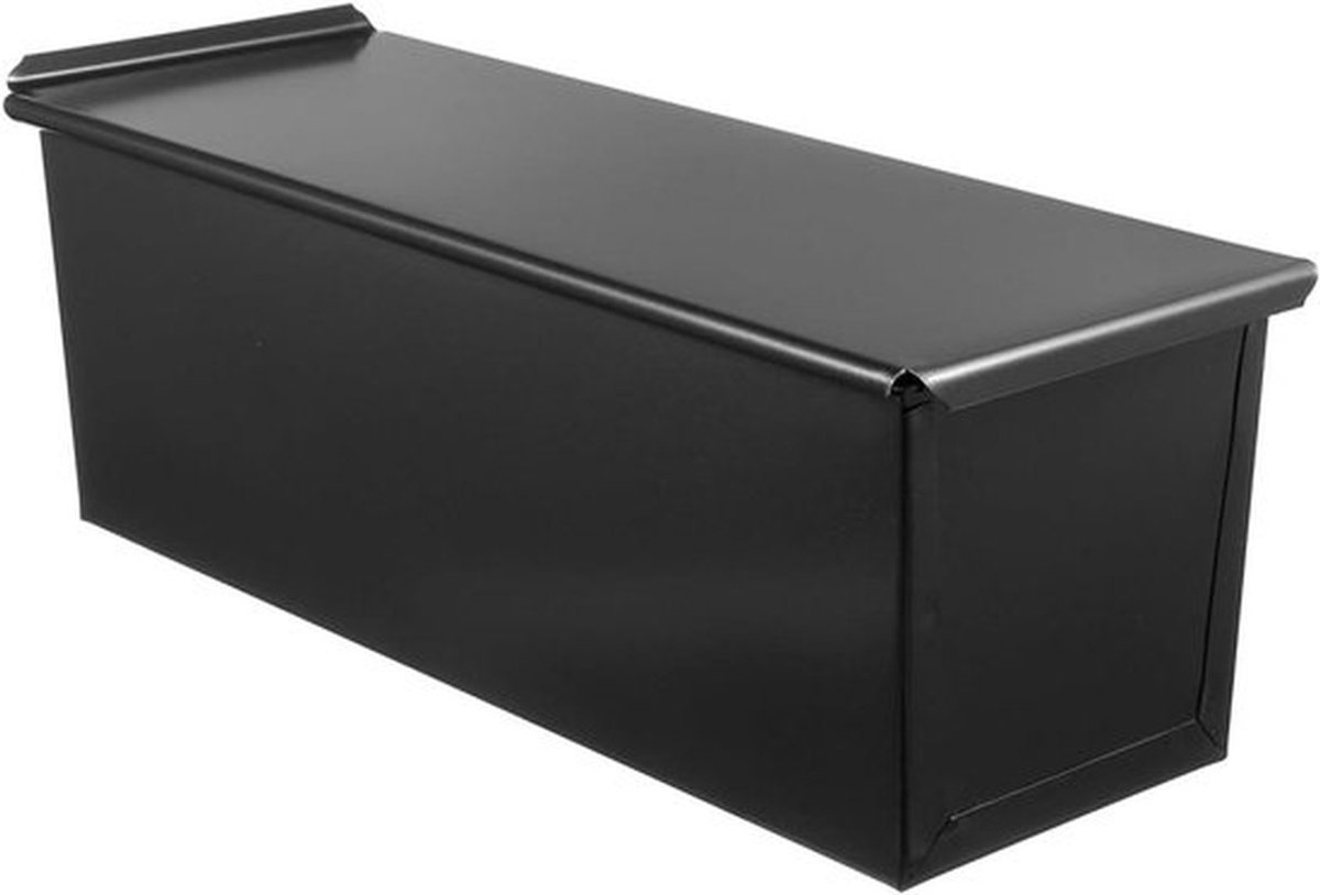 Broodpan met Deksel Non-Stick Bakvormen voor Thuis Keuken Zwarte Broodpan 33x12.3x11cm
