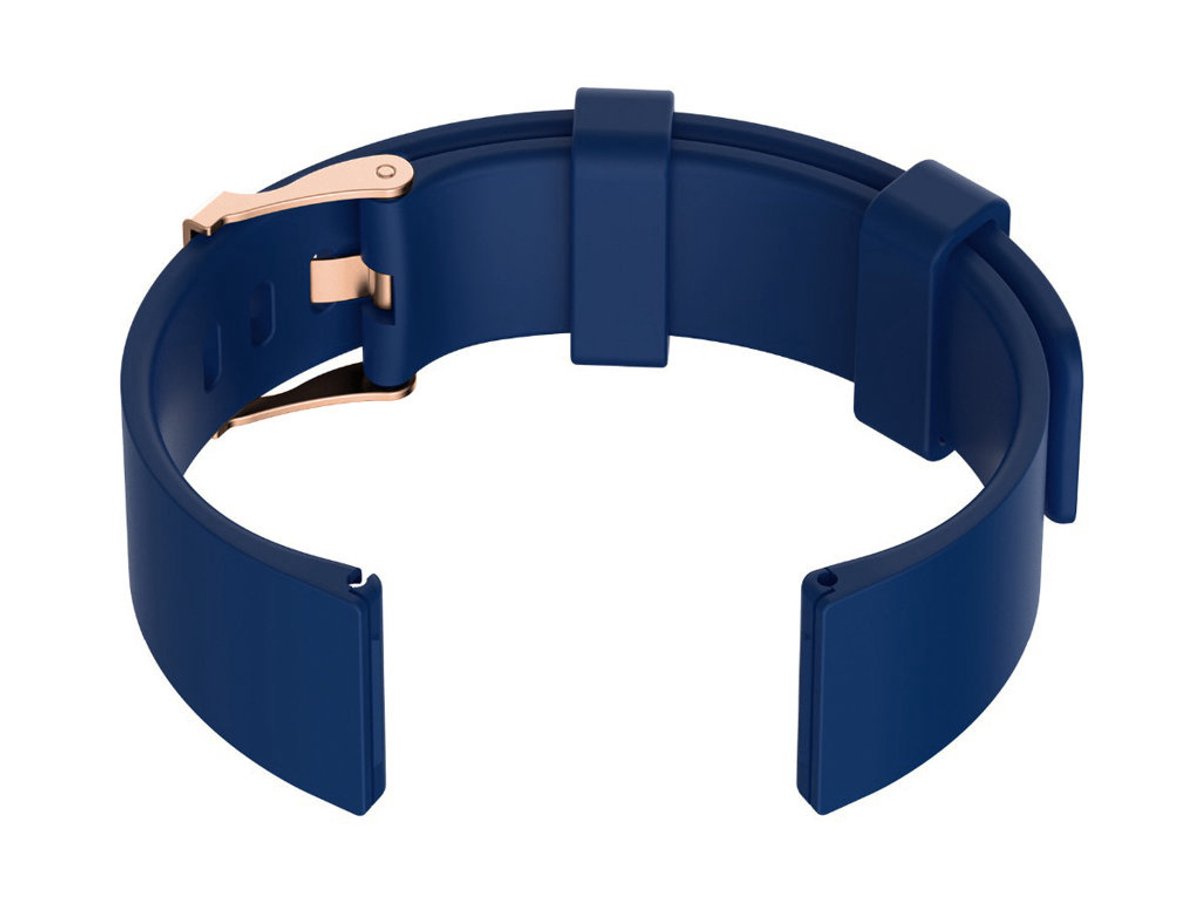 Pacific U15 Serie - Horlogeband - 20mm - Licht Blauw - Roségoud