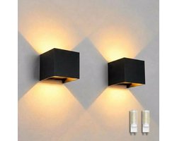 Luminize Luminize® Wandlamp Zwart - Geschikt voor Binnen en Buiten - Inclusief G9 Fitting - 2 stuks - 2700K