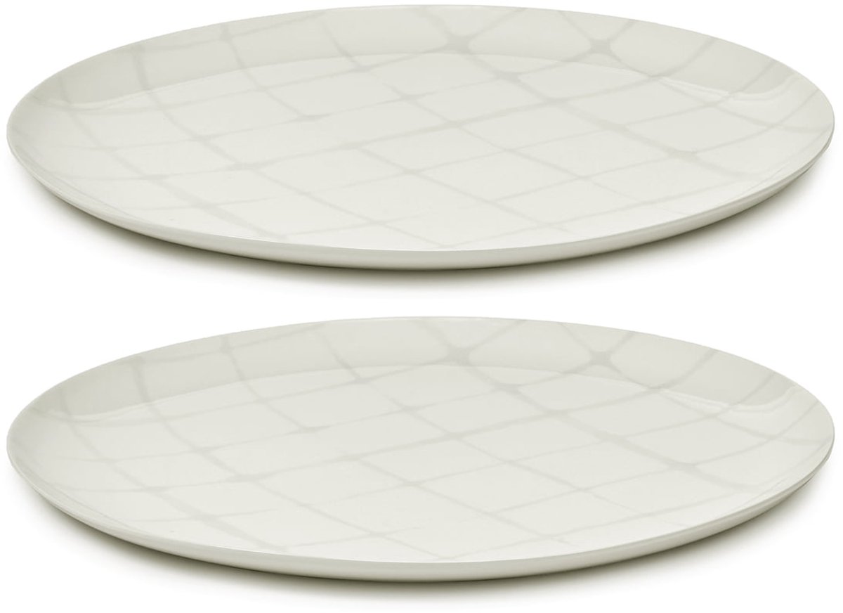 Serax - Zuma Bord van Kelly Wearstler, Ø 33 cm, Zout / wit (set van 2)