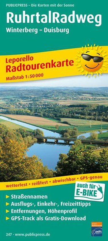 Ruhrtal-Radweg 1 : 50 000 - cover