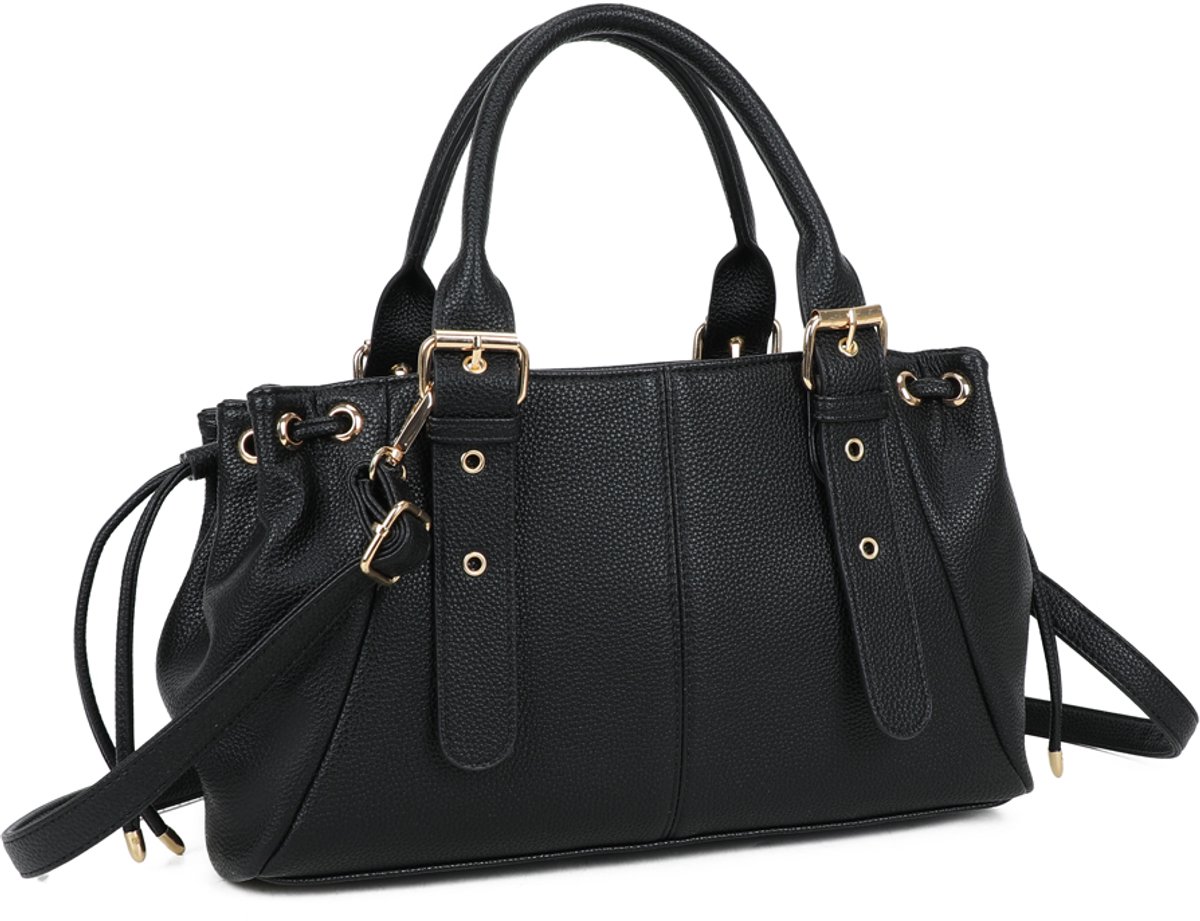 Gallantry® Dames Handtas – Schoudertas – Ruime Tas met Binnenvakken – Zwart