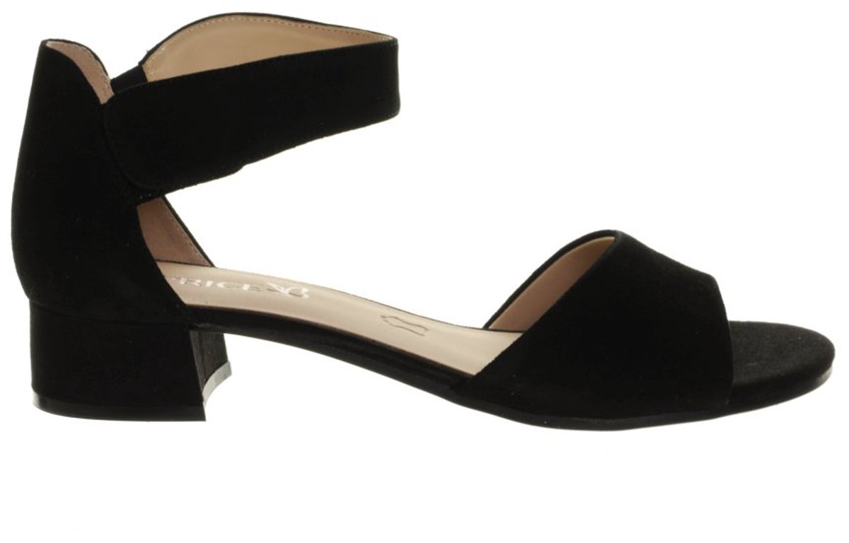 Zwarte Suede Sandaal Hak maat 38