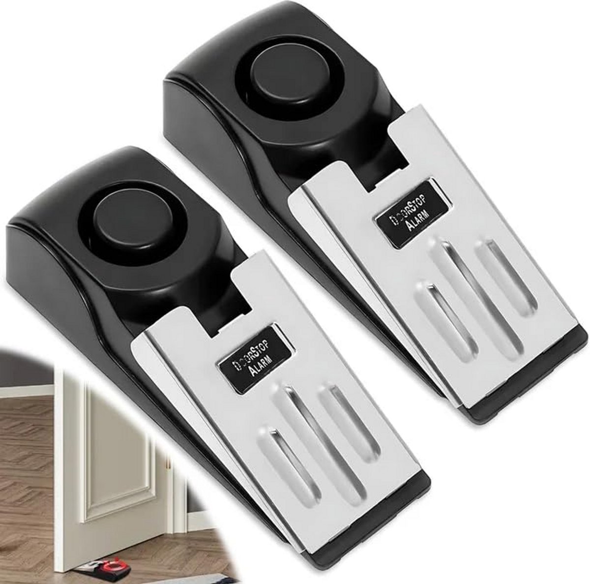 Deurstopper alarm met antislip rubber en luide waarschuwing voor thuis en op reis