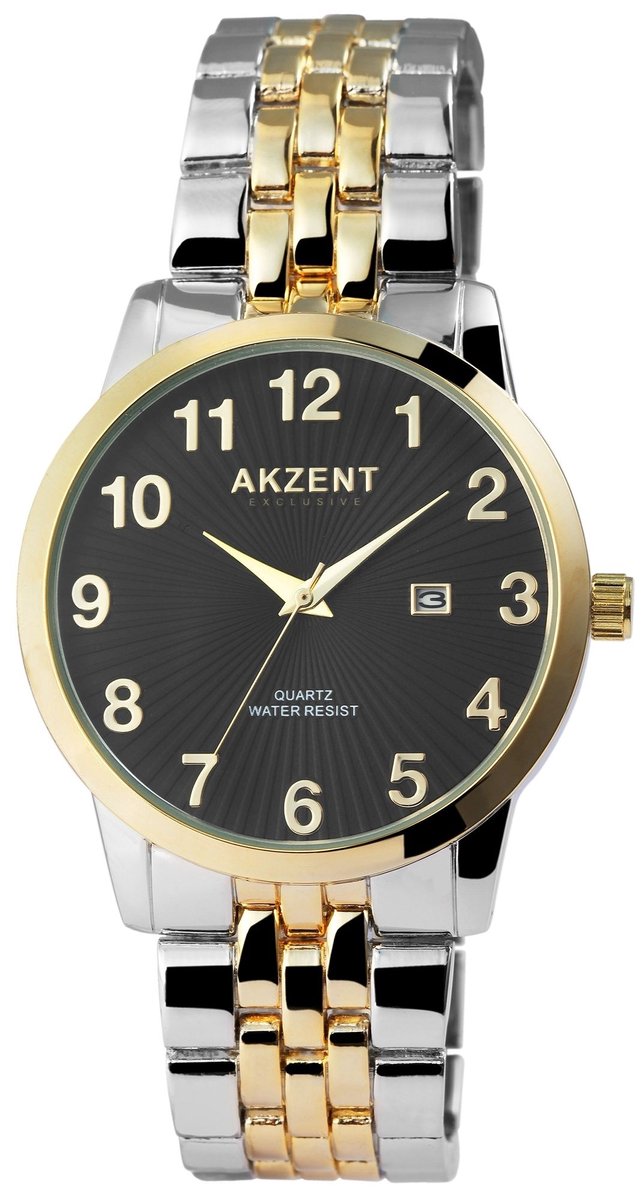 AKZENT Herenhorloge metaal Alyan Akzent Exclusief herenhorloge met metalen band
