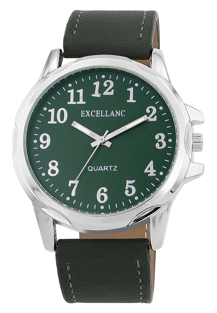 EXCELLANC Herenhorloge van imitatieleer 2900248 imitatieleer, D: 47 mm, klassiek, modern