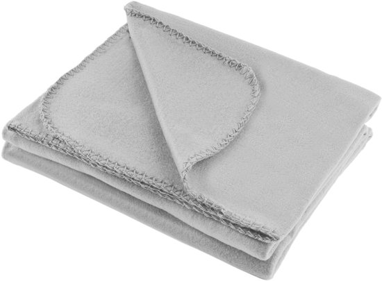 Teesa - Grijze Polarfleece Deken - 130x150 cm - Oeko-Tex 100 — afbeelding 3
