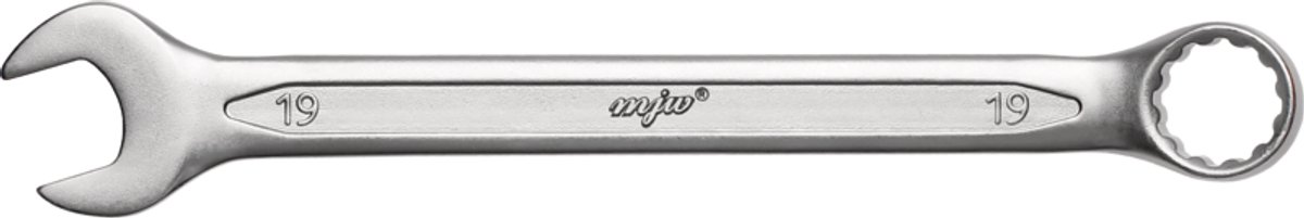 MJW Ringsleutel 19 mm - 12-kant, CrV Staal, DIN 3113