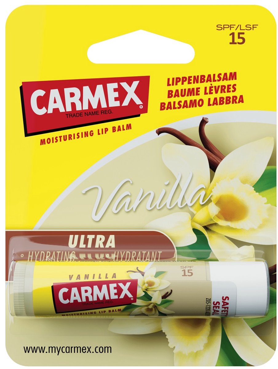 Carmex - Vanilla Lip Balm SPF15 - Balzám na rty 4 g -