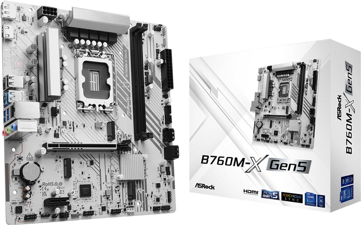 ASRock B760M-X Gen5 Moederbord