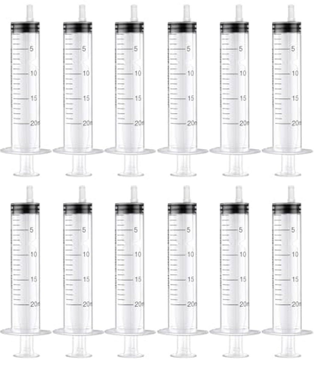 Steriele Spuiten - 20 ml Kunststof voor Olie en Huisdiervoeding - Herbruikbaar