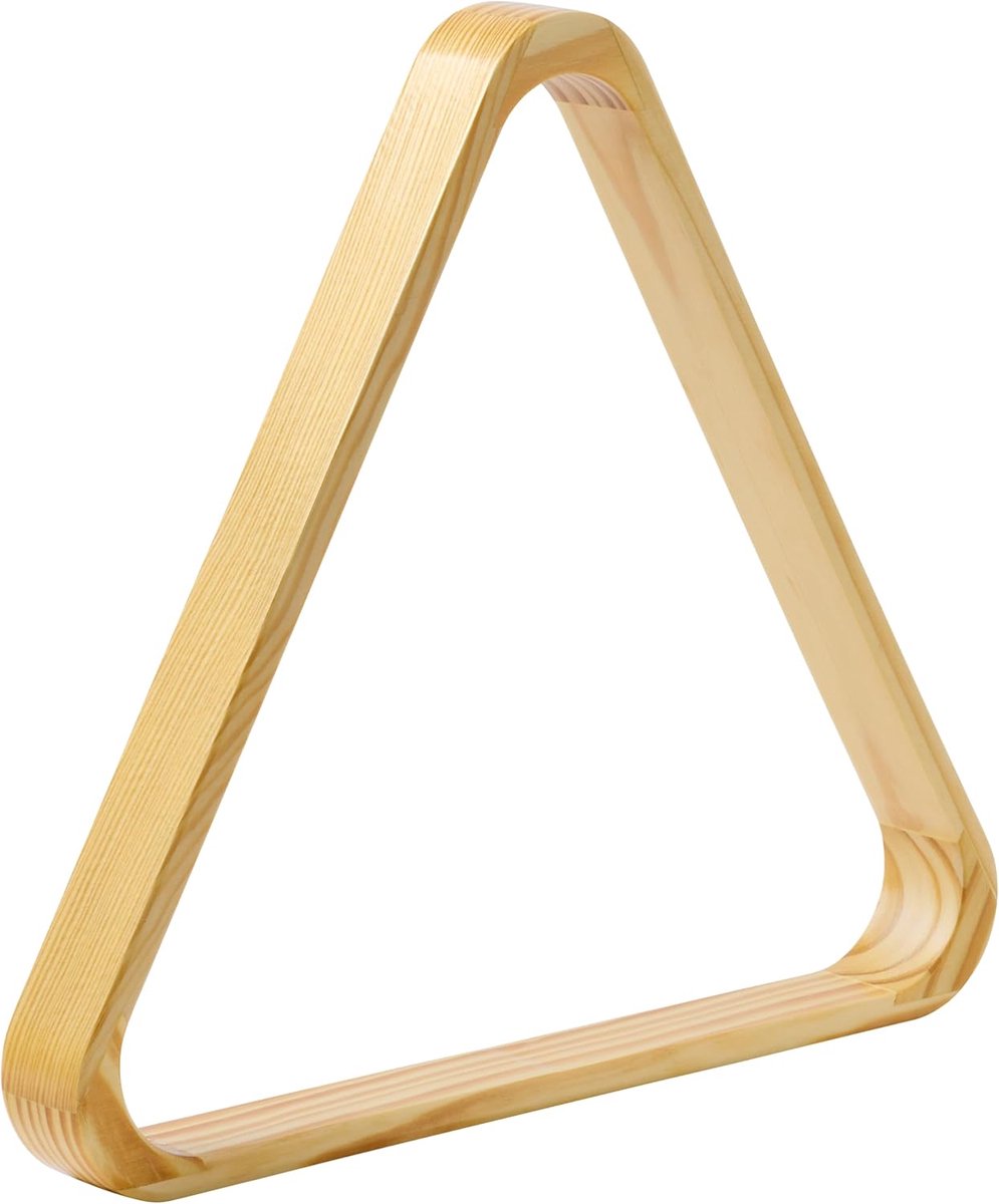 Houten Keu Driehoek - Pool Accessoire - Biljart Spel - Natuurlijke Kleuren - 57 mm - Bruin
