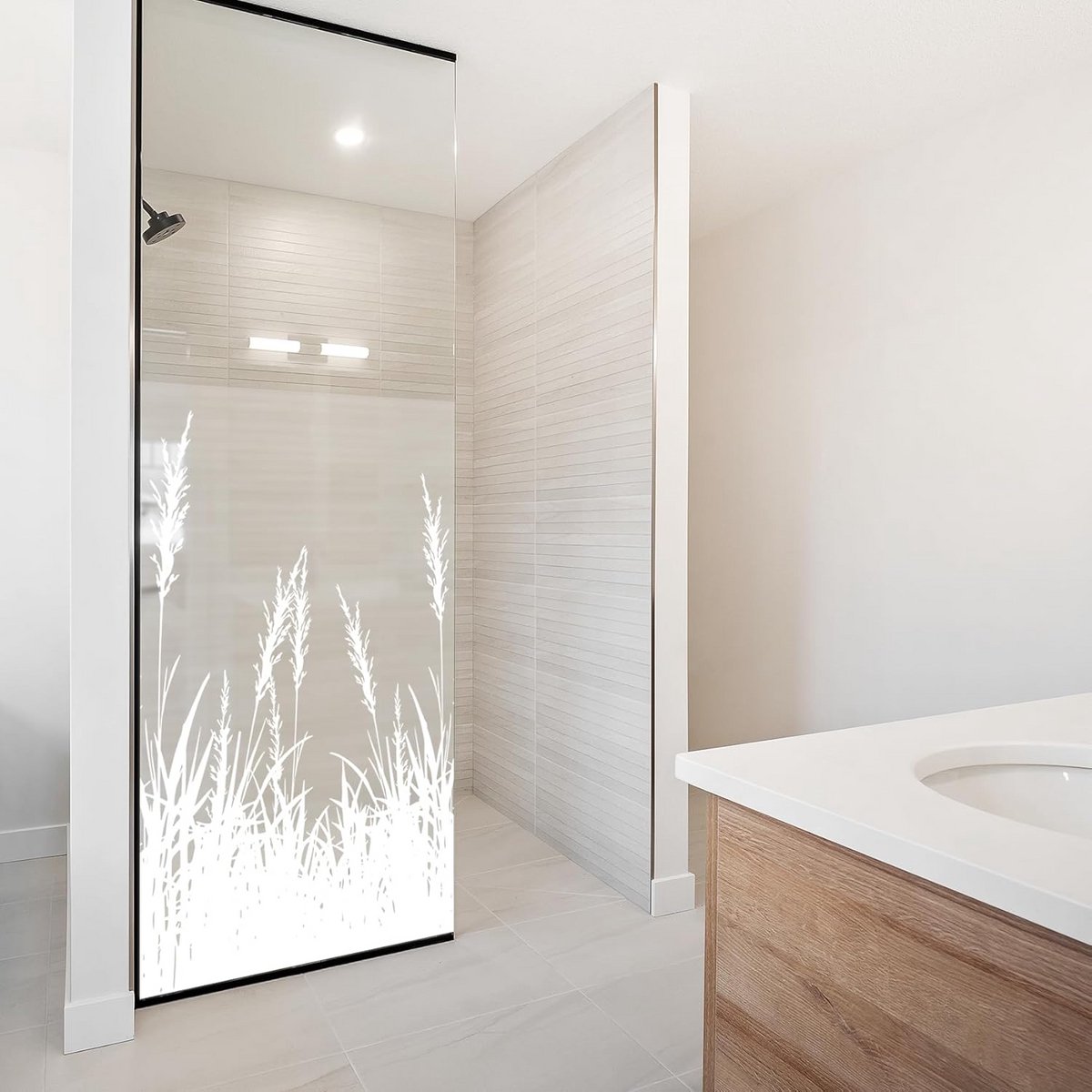 Zelfklevende Raamfolie voor Douchecabine Glas - Lichtdoorlatend Privacy Glasfolie Melkglas