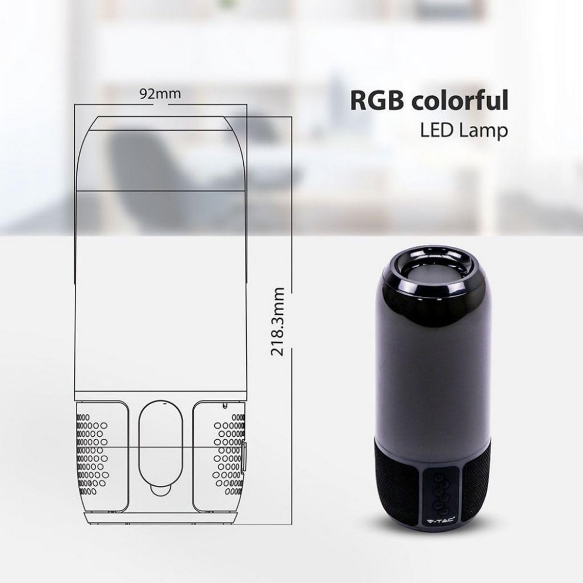 Draagbare Bluetooth Speaker met RGB Verlichting en 6 Watt Vermogen