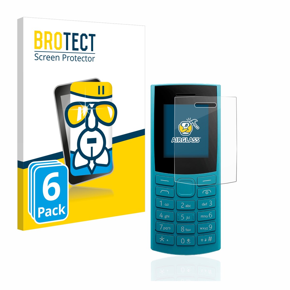 Screenprotector 6 Stuks voor Nokia 110 4G (2023) Beschermglas transparant