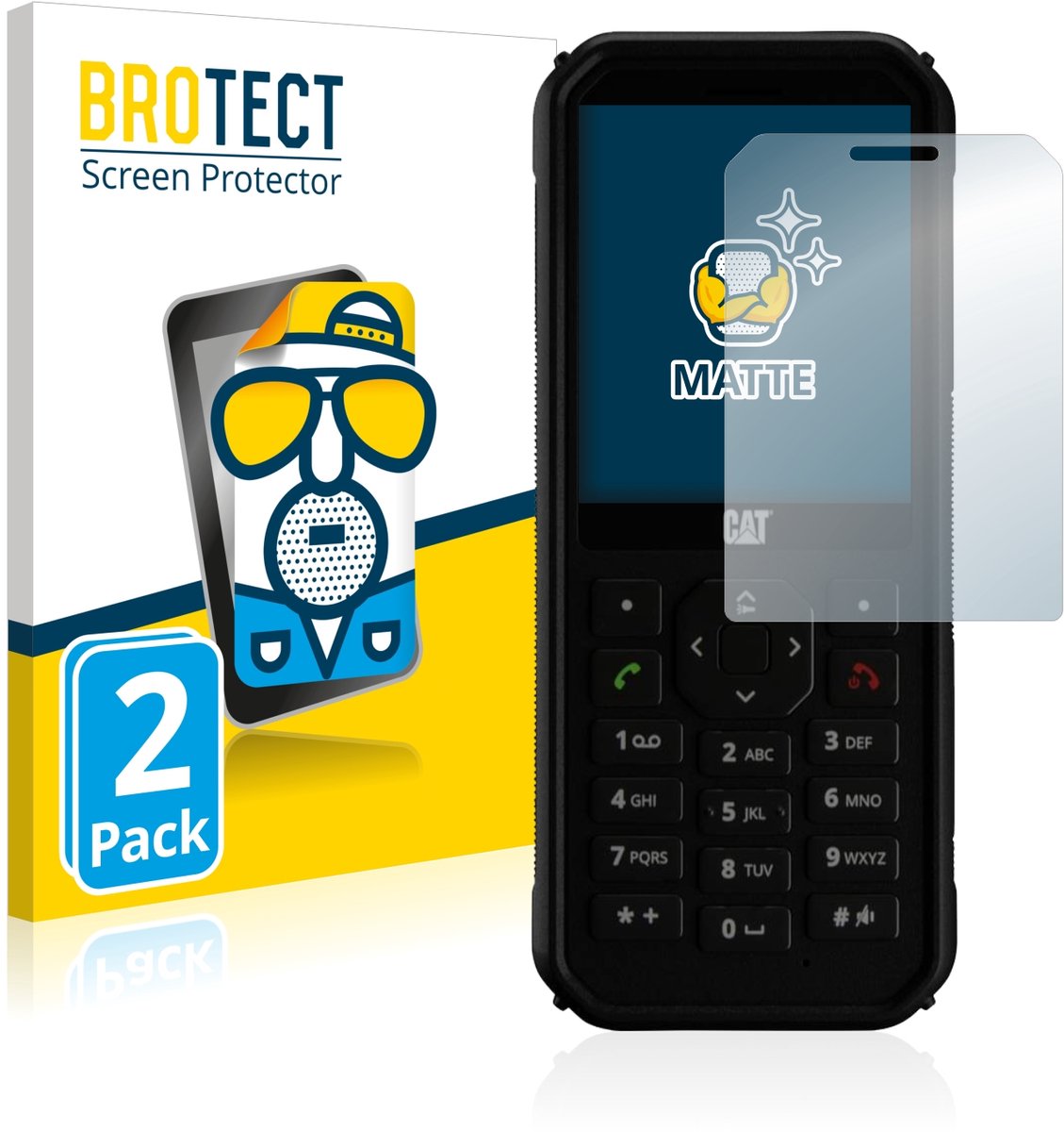 BROTECT - Screenprotector voor Caterpillar Cat B40 - Folie Beschermfolie matte 2 Stuks