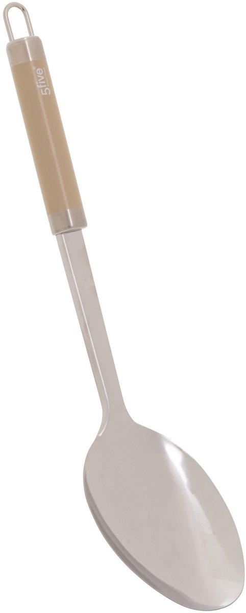 5Five opscheplepel Paris - 32 cm - RVS - aluminium - beige/zilver - keukengerei - lepel