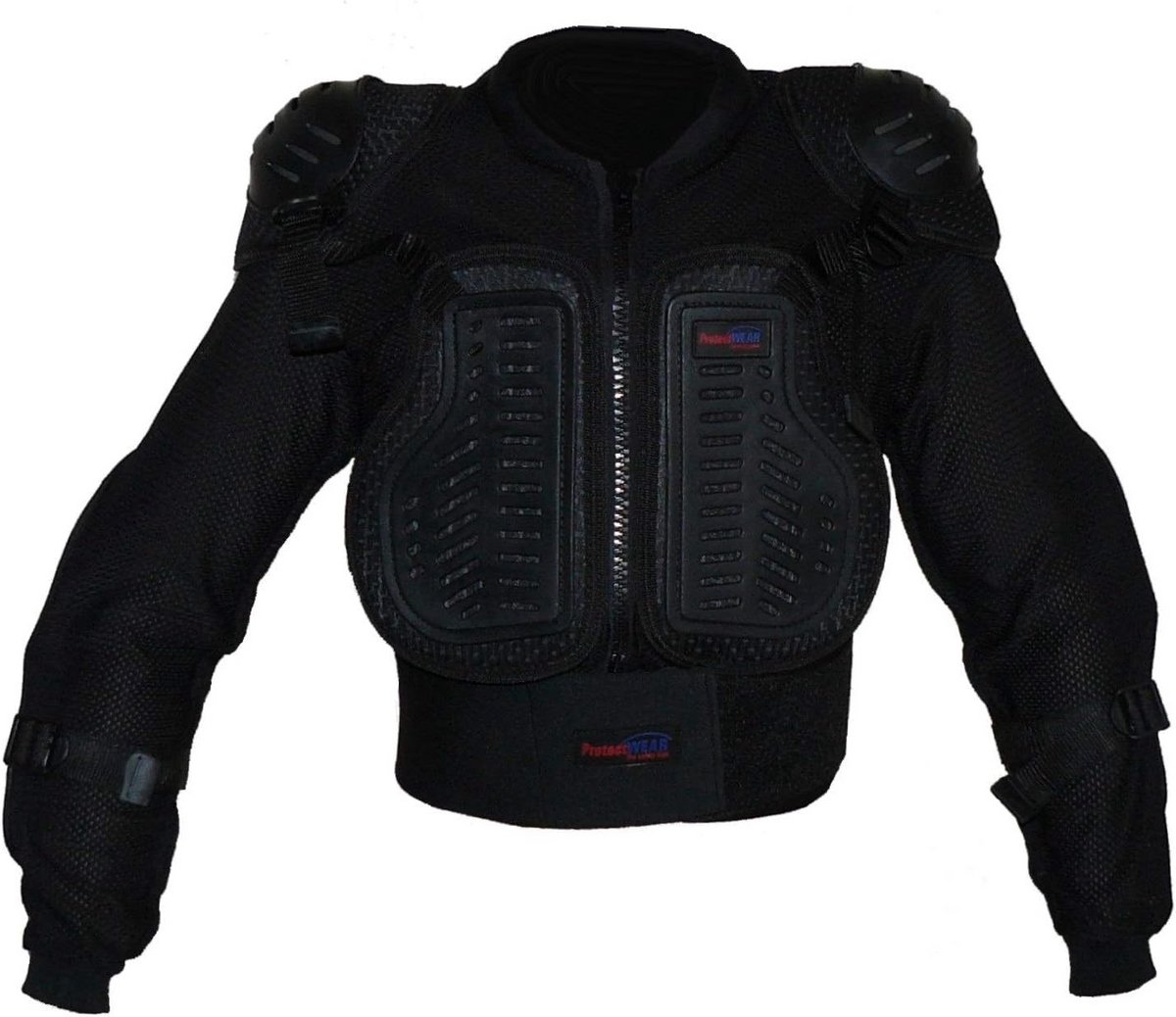 Kind beschermjack motorcross ski snowboard zwart maten 120-150 cm