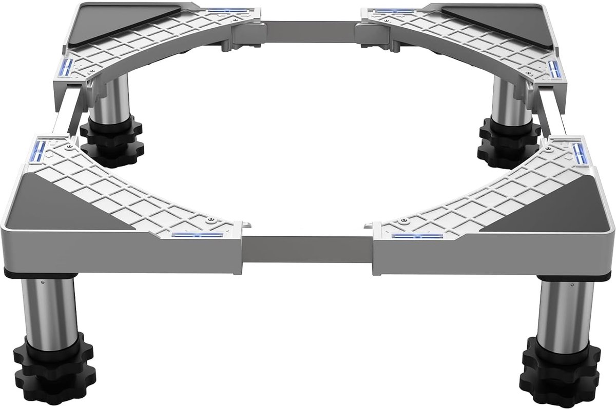 Wasmachine Verhoger - Wasmachine Opbouwmeubel - Wasmachine Sokkel - Anti Slip & Verstelbaar - Ook voor Droger, Koelkast en Vriezer - 350 Kg Draagkracht - 4 Poten - Hoogte 18 - 22 cm - van Imperatoris