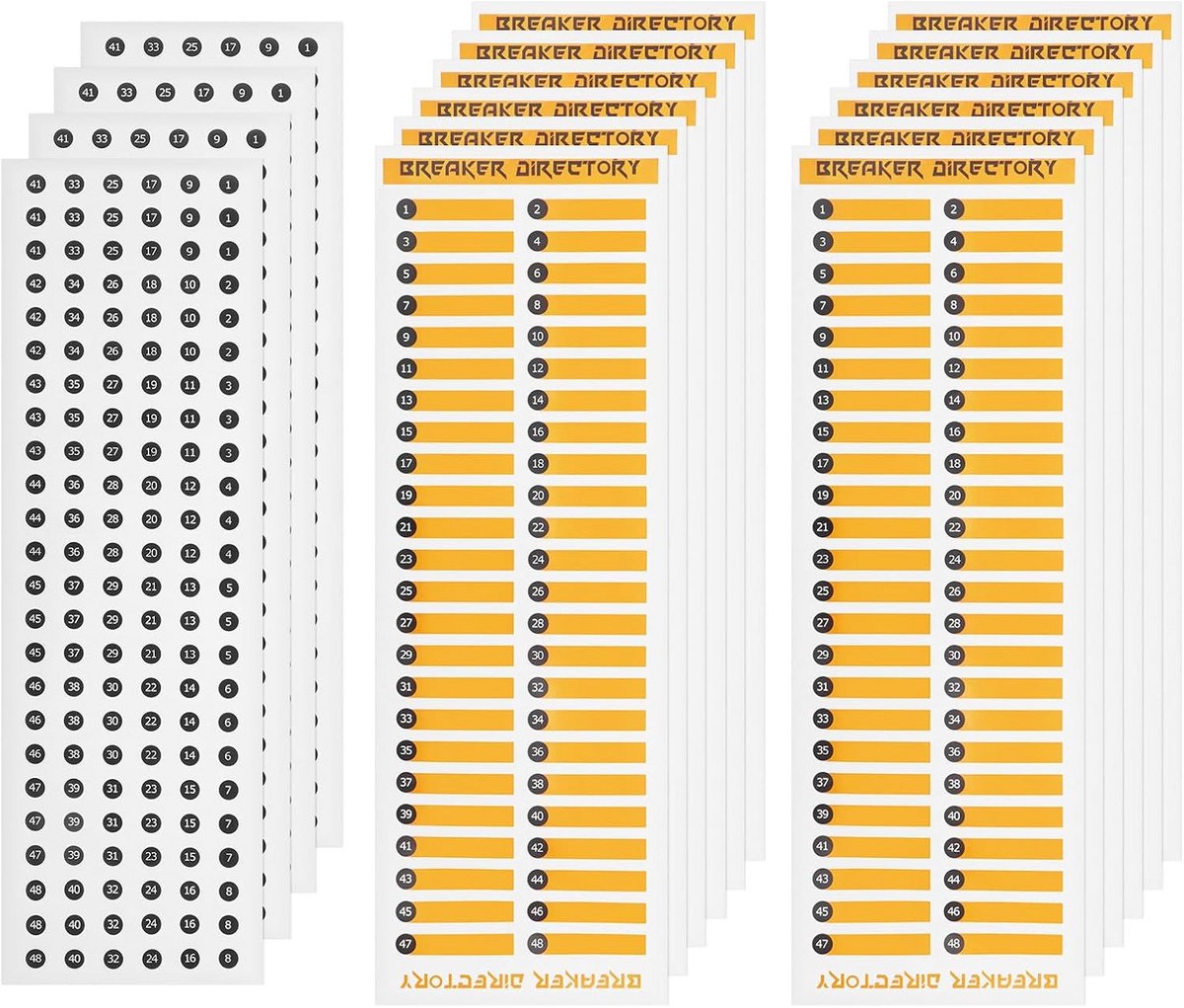 16-Delige Set Zelfklevende Etiketten voor Elektrische Groepenkast en Zekeringkast - Nummerstickers Inbegrepen