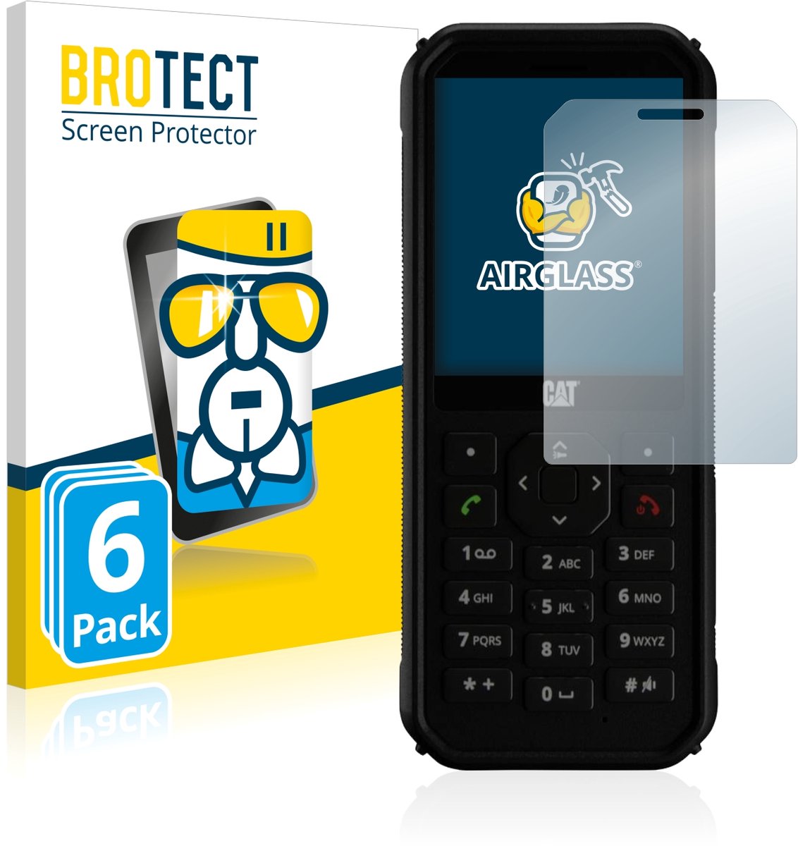 Screenprotector 6 Stuks voor Caterpillar Cat B40 Beschermglas transparant