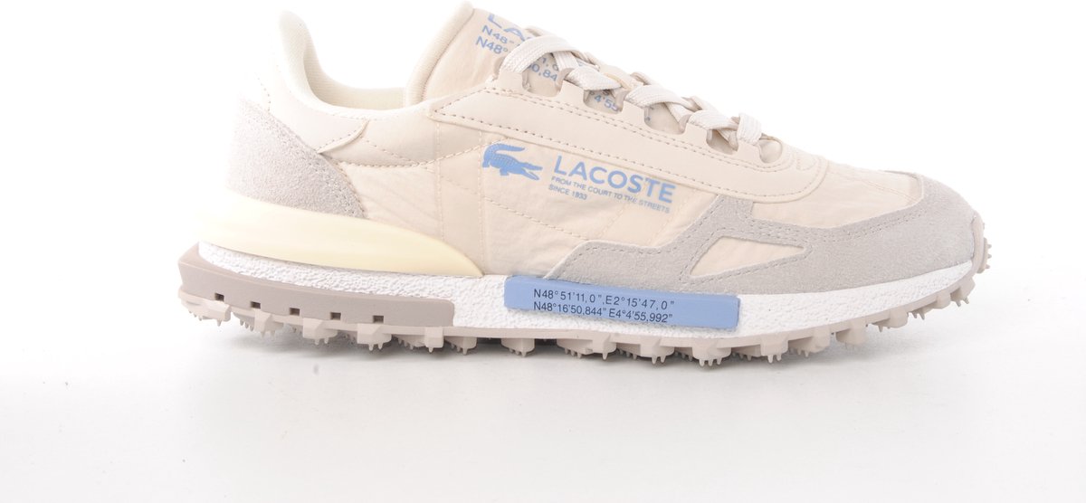 Lacoste heren sneaker Elite H suède ne textiel Beige