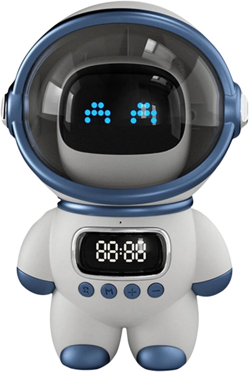 Draadloze Astronaut Bluetooth Speaker met Slimme AI Voice Intercom en Nachtlamp