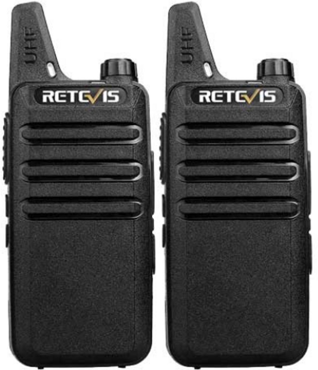 Set van 2 Retevis RT622 vergunning vrije UHF mini portofoons PMR446