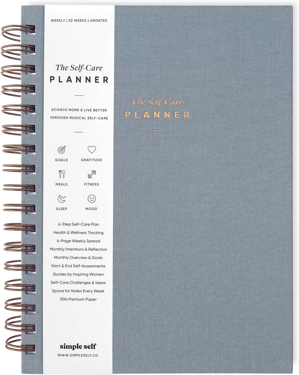 Zelfzorg Planner 12 Maanden – Dagelijks, Wekelijks & Maandelijks Doelen Stellen, Geluk & Productiviteit Vergroten
