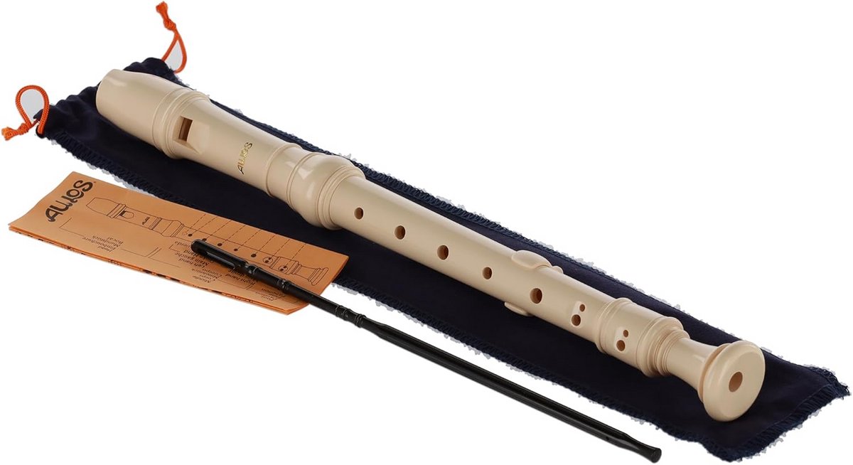 C-Sopraan Blokfluit Elite (Barok) - Kunststof met Tas en Wisserstok - Ideaal voor Beginners