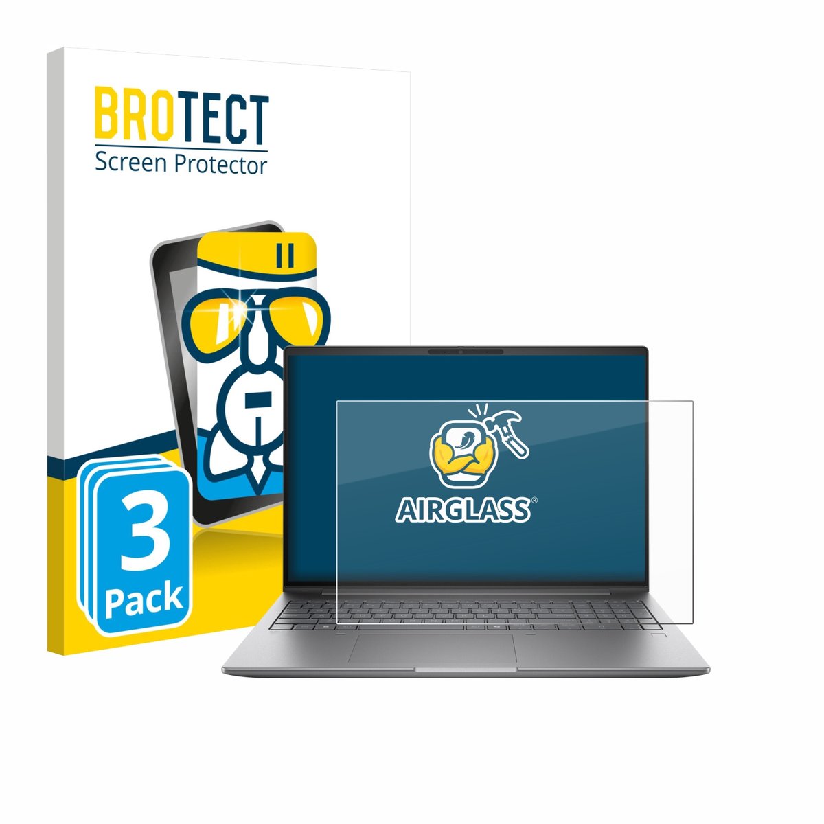 Screenprotector 3 Stuks voor HP Zbook X G1i 16" Beschermglas transparant