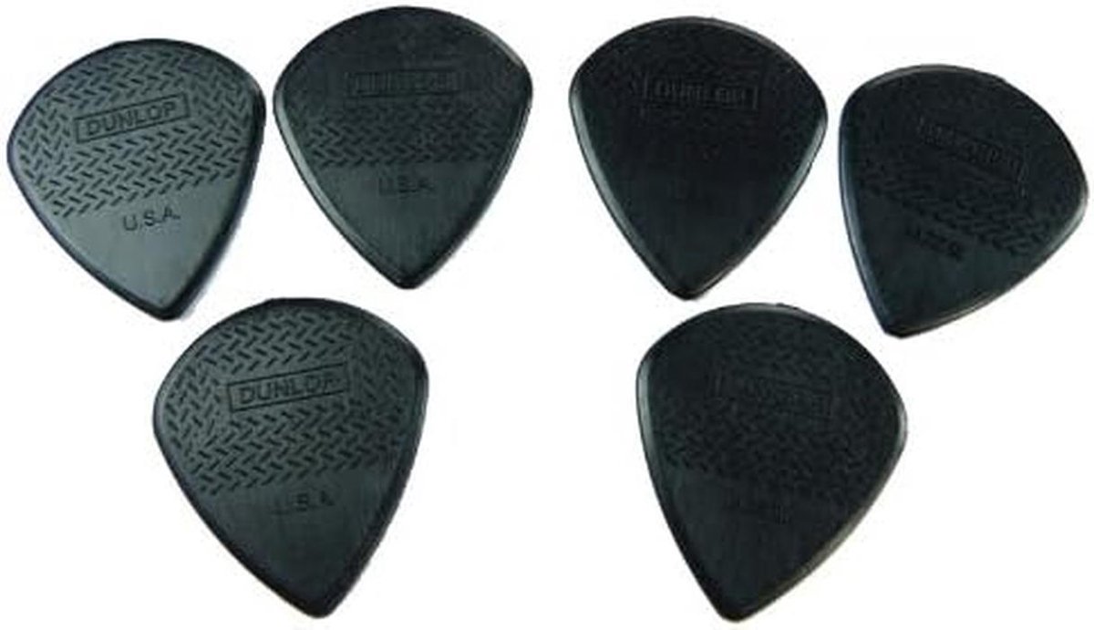 Plectrums Set, Jazz III Stiffo Nylon, Zwart - 6 Stuks