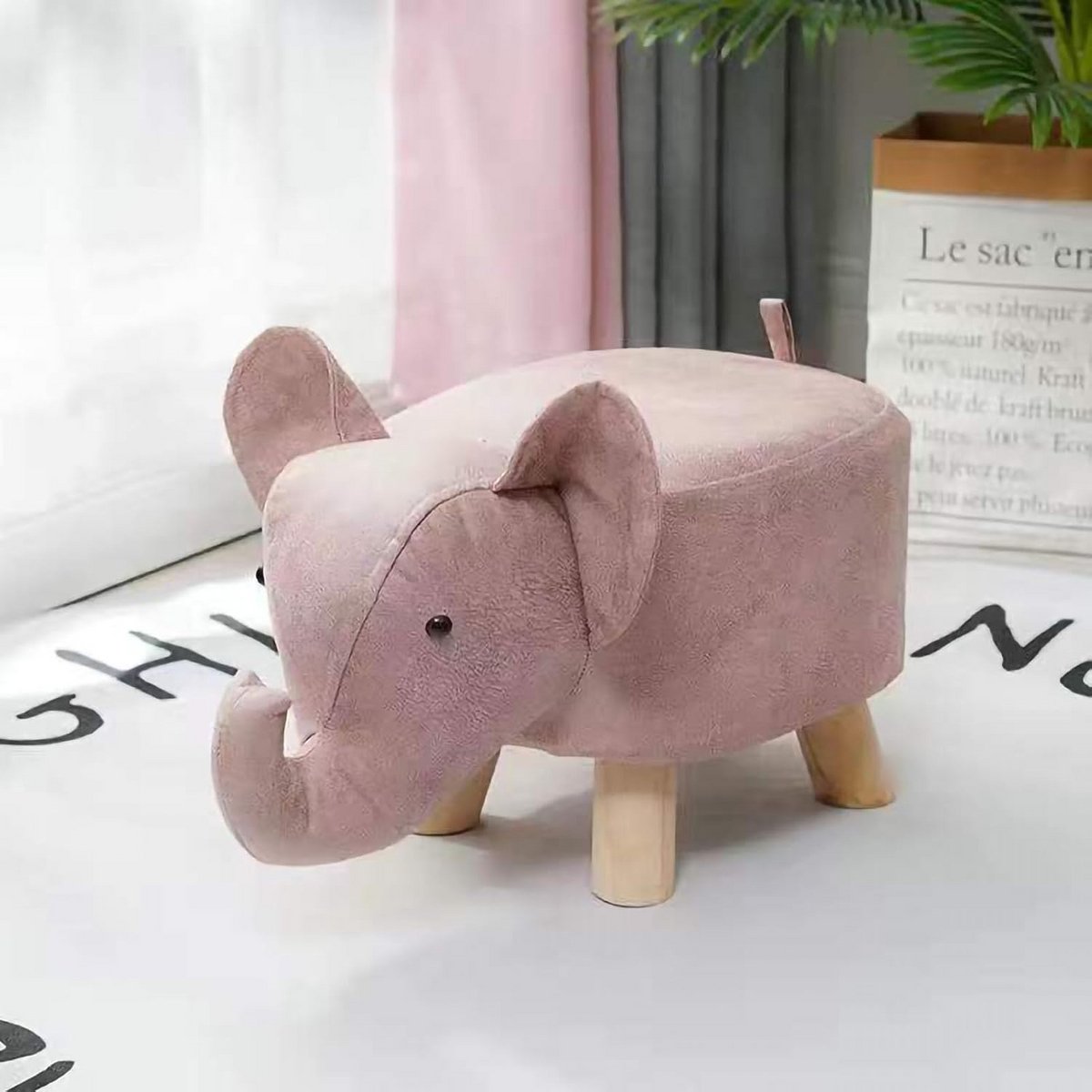 Schattige Dieren Poef Voetenbankje als Zitje of Voetensteun voor Woonkamer