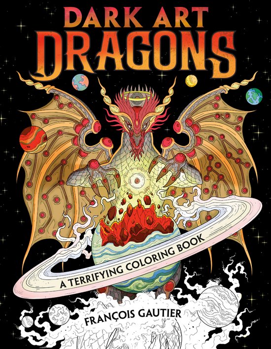 DARK ART COLORING- Dark Art Dragons - cover
