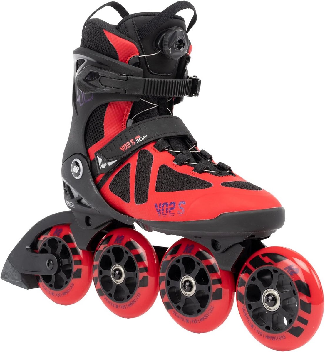 Inline Skates Heren Dames BOA Snelheid 100mm Wielen Comfortabele Pasvorm