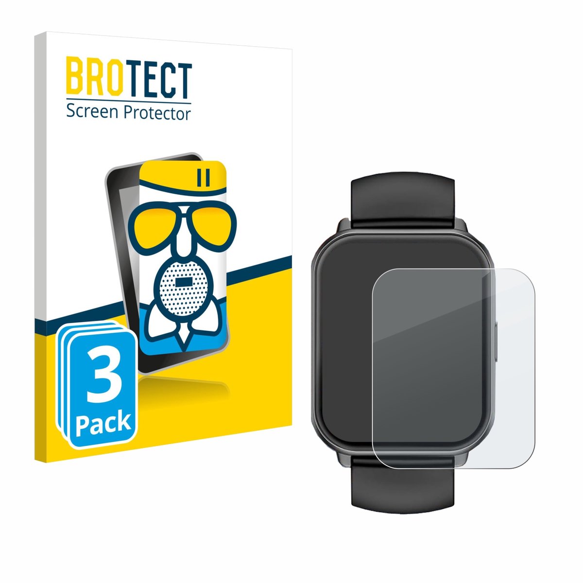 BROTECT - Screenprotector voor Huakua 1,65" - Folie Beschermfolie Beschermglas matte 3 Stuks