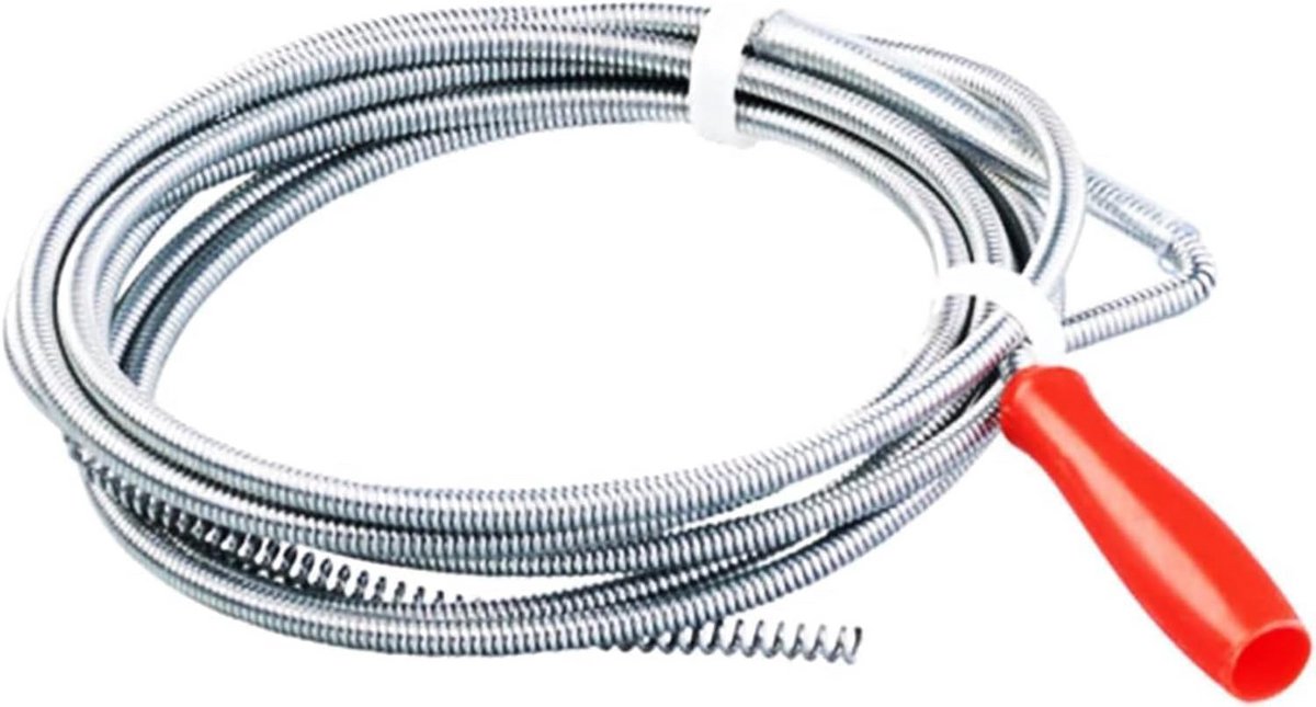 Frettenontstopper met zwengel - Afvoerontstopper met ontstoppingssensor (3 m x 5 mm)