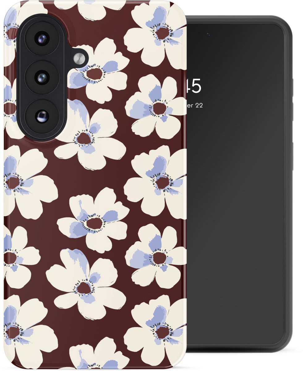 Selencia Hoesje - Geschikt voor Samsung Galaxy S26 - Backcover - Choco Flower Pop