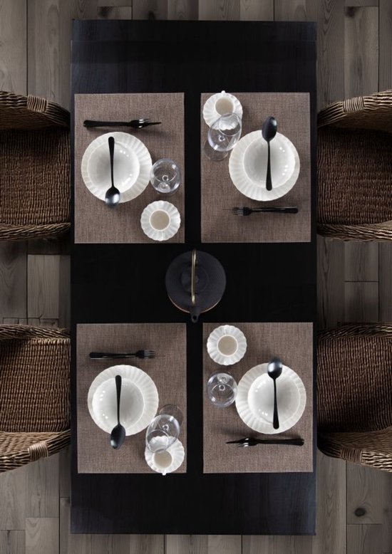 ZICZAC - Set de table PURUS - SET/6 - antibactérien, brun