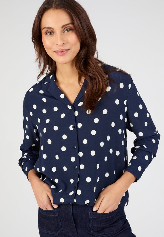 Damart - Tunique pois viscose pure - Dames - Blauw - 46