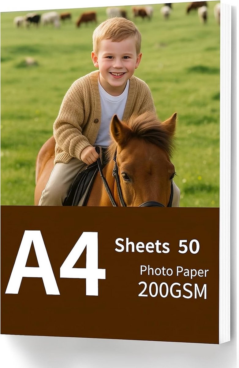 Fotopapier A4 hoogglanzend 200 g/m² 50 vellen - voor inkjetprinters