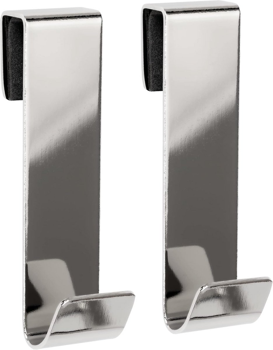 Chroom douchedeurhaken 2 stuks - handvathaken voor frameleze glasdeur 10mm - makkelijk te