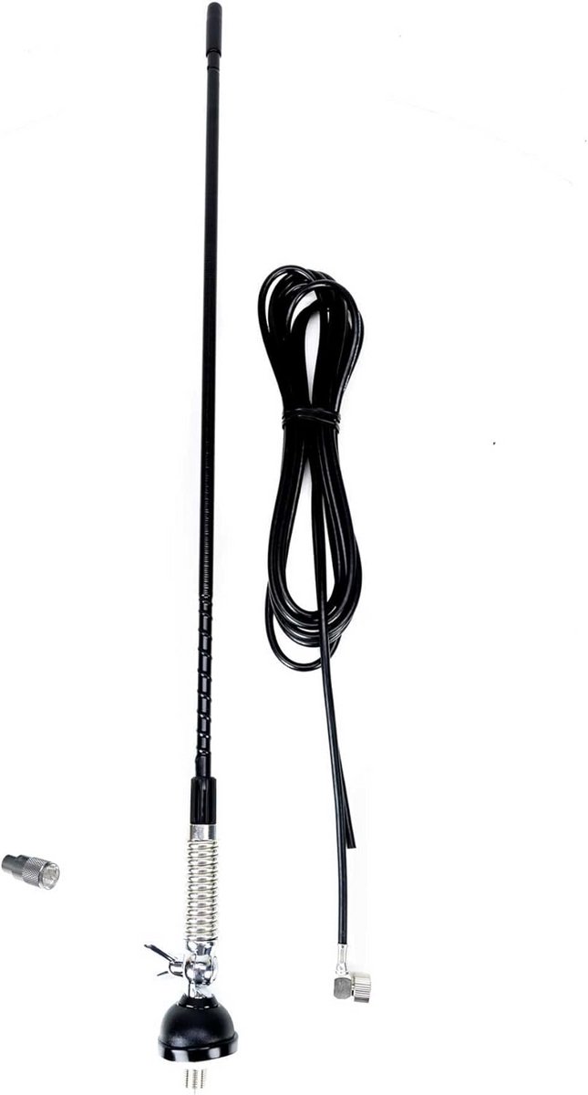 CB Antenne met Vlinderklep, Houder en Kabel voor Breedband Communicatie
