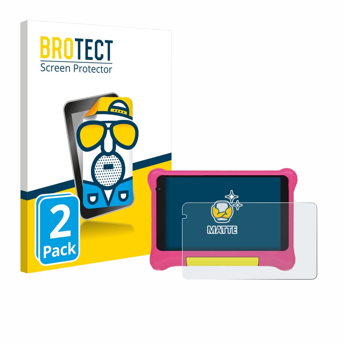 BROTECT - Screenprotector voor Happybe Kids Tablet 7" - Folie Beschermfolie matte 2 Stuks