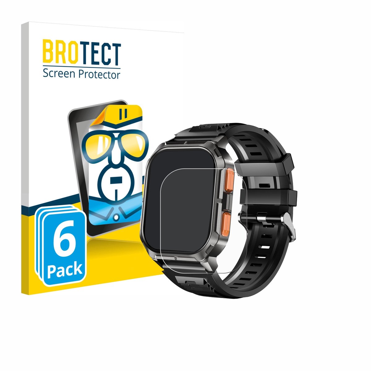 BROTECT - Screenprotector voor RAYOFI D28 2.01" - Folie Beschermfolie transparant 6 Stuks