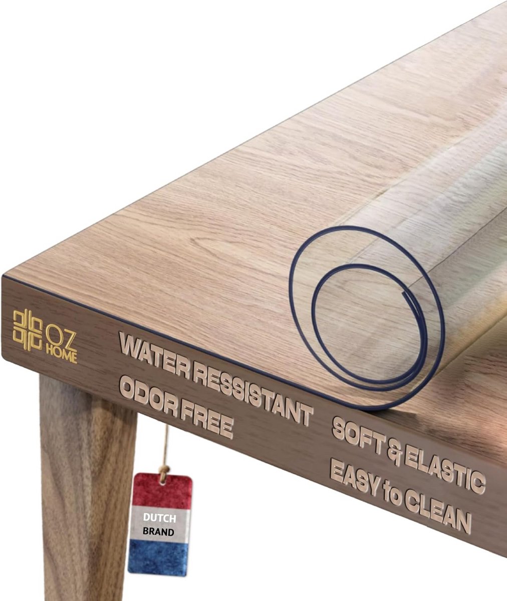 Transparante Tafelbeschermer PVC 80x80 cm – 1.7mm Dik – Waterdicht en Krasbestendig